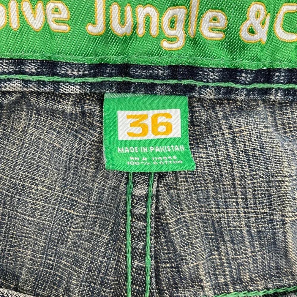 5ive Jungle Denim Shorts 36 Baggy Hip Hop Streetwear Y2K Grungecore Urban Skater